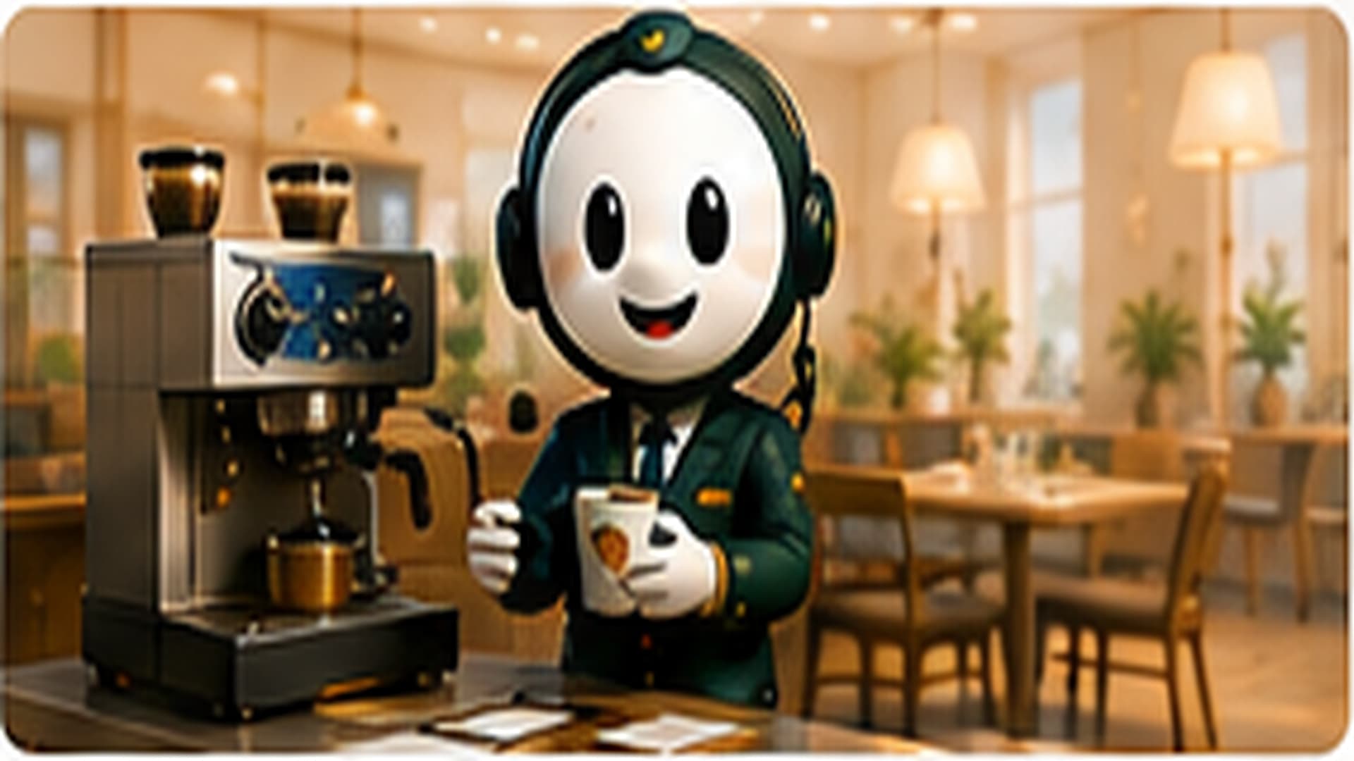 Hello vestido de Barista / Barman